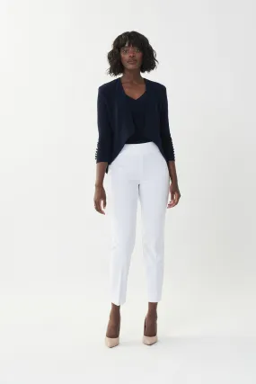 143105NOS Joseph Ribkoff Crop Flared Vanilla Trousers