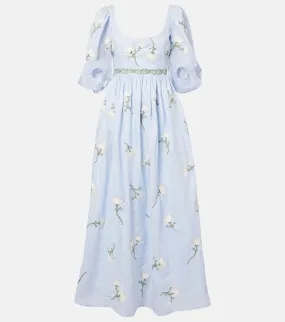 Agua by Agua Bendita Viviane floral linen maxi dress