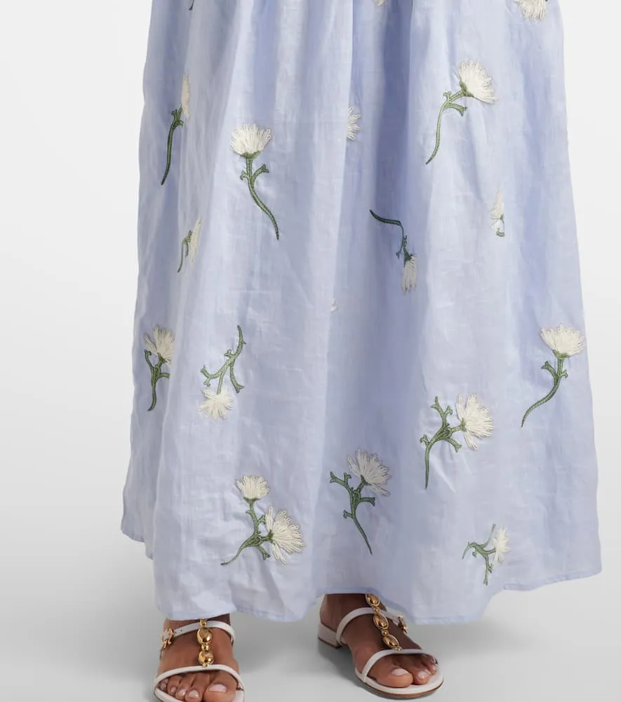 Agua by Agua Bendita Viviane floral linen maxi dress