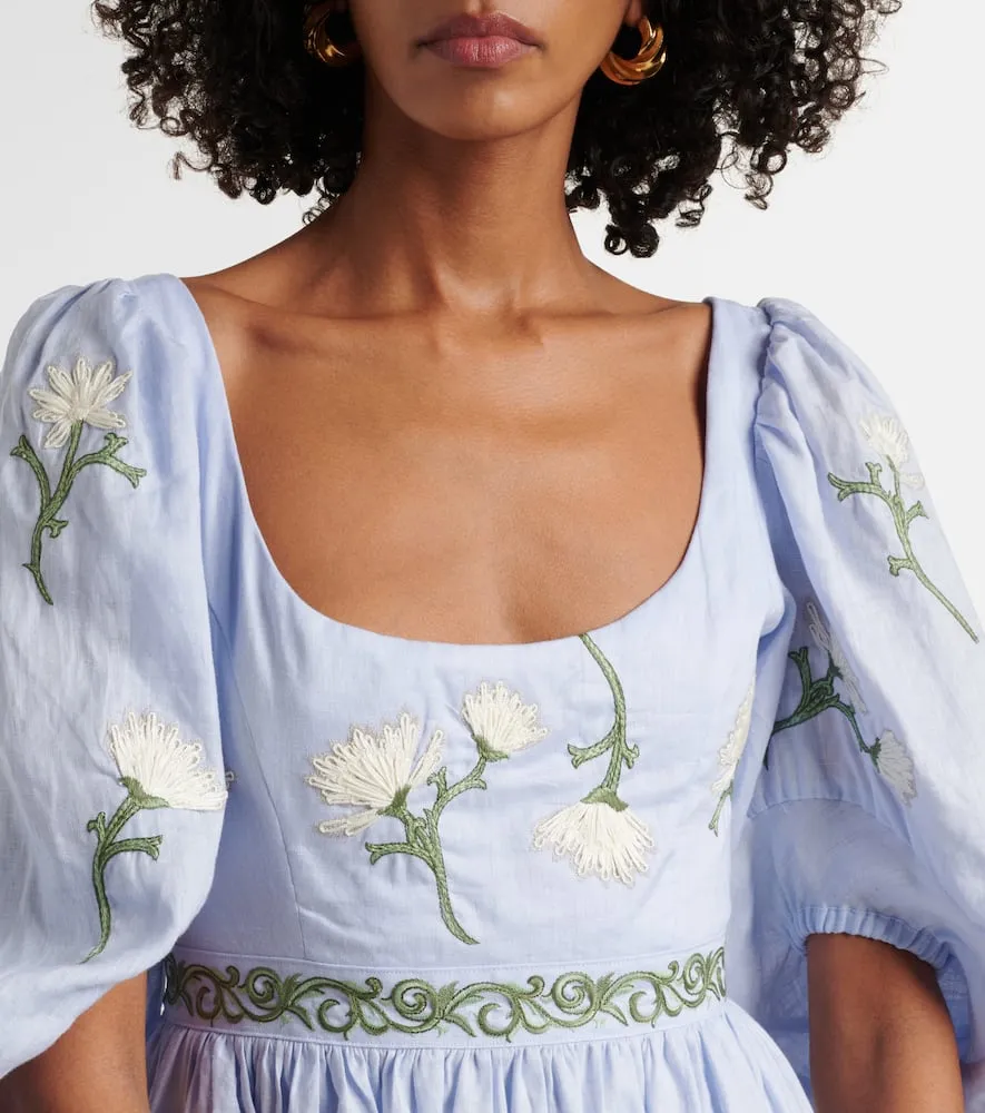 Agua by Agua Bendita Viviane floral linen maxi dress