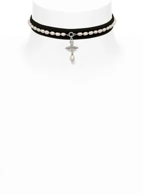 Aleksa Choker - Silver/Black - 63030026-02P237-CN