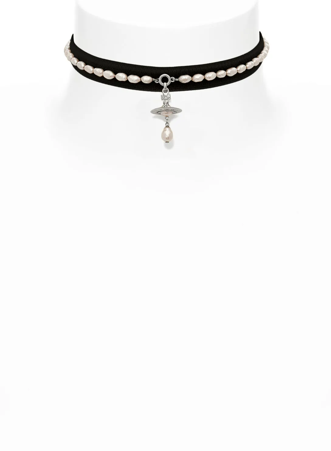 Aleksa Choker - Silver/Black - 63030026-02P237-CN