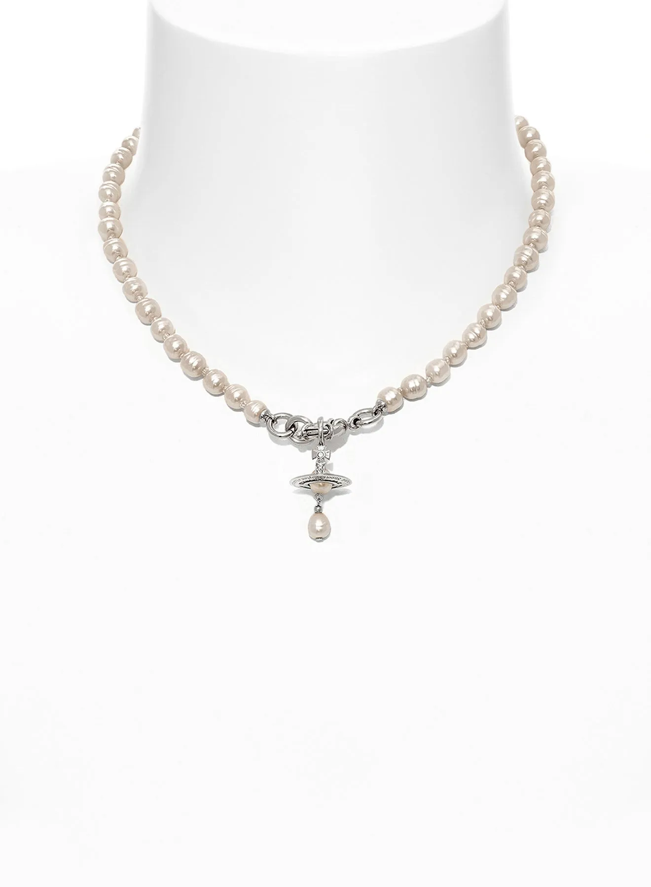 Aleksa Pearl Necklace - Silver - 63010111-02P226-CN-W2