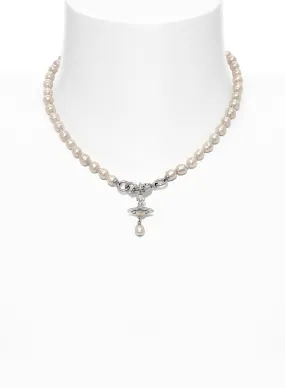 Aleksa Pearl Necklace - Silver - 63010111-02P226-CN-W2