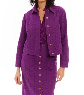 Allison New York - Liv Eyelet Twill Jacket