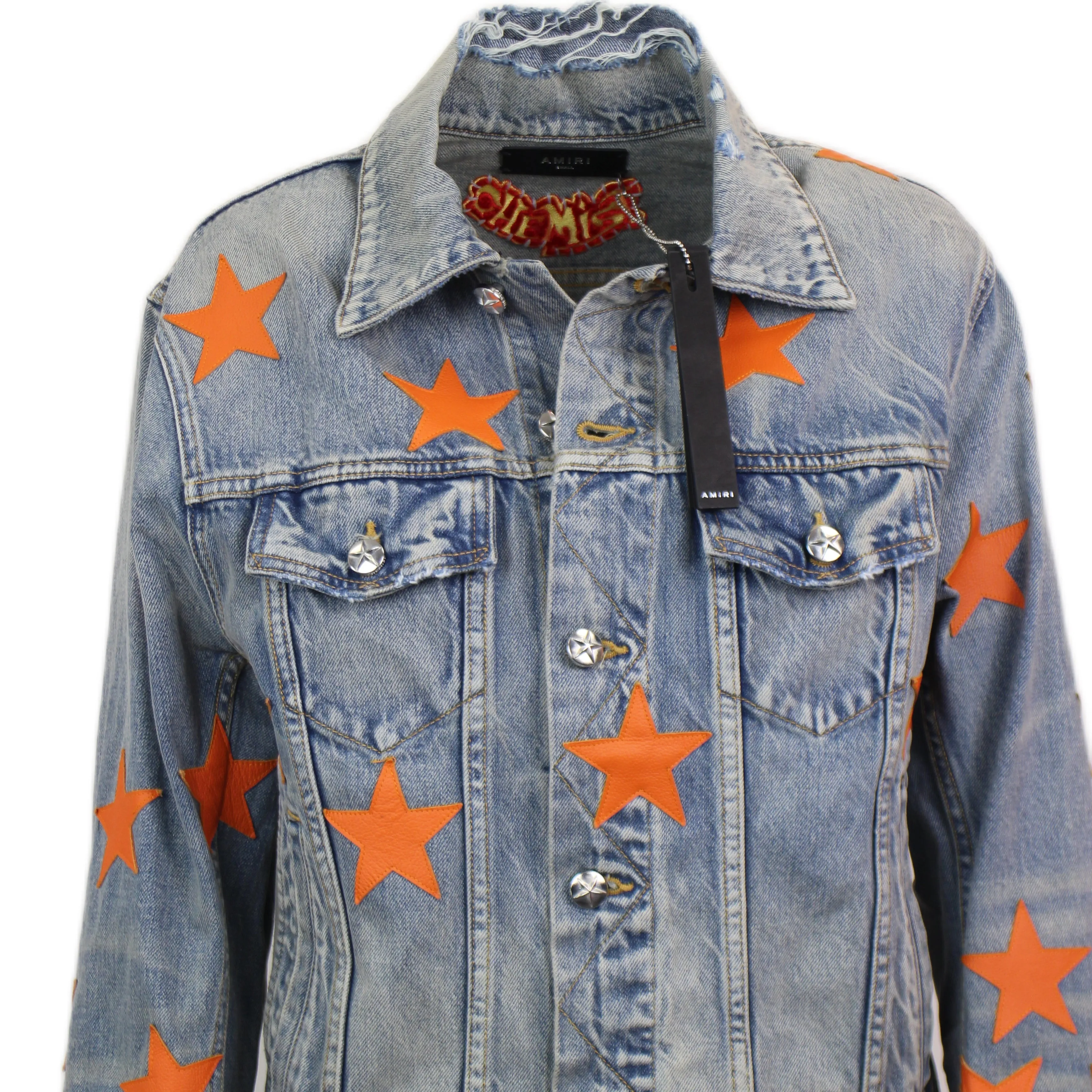 Amiri CHEMIST STAR TRUCKER Clay Indigo Denim Jackets
