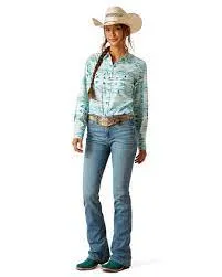 Ariat Womens Western Venttek LS Shirt Nora Print