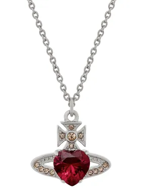 Ariella Pendant - Silver/Ruby Red/Peach - 6302038Y-02P274-CN