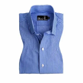 Blue Vertical Stripes Formal Shirt