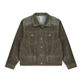 BUWAS ACID SMOKE BUCK WET BROWN DENIM JACKET