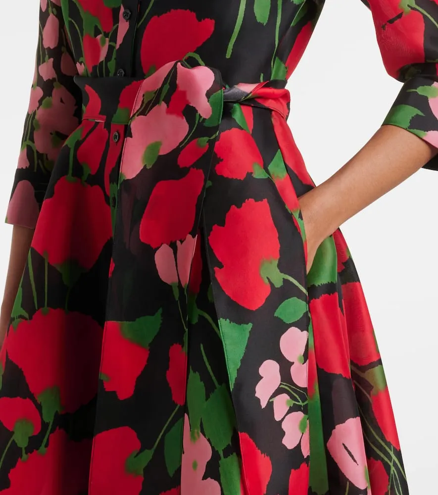 Carolina Herrera Floral silk gazar gown