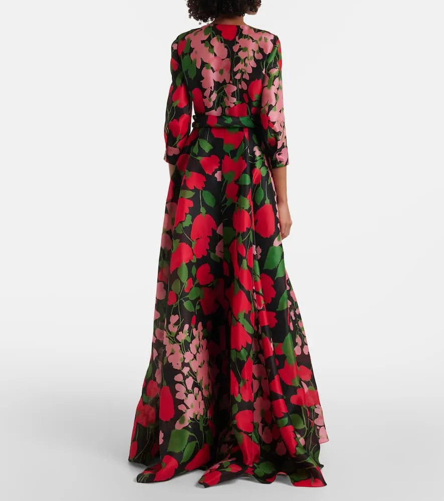 Carolina Herrera Floral silk gazar gown