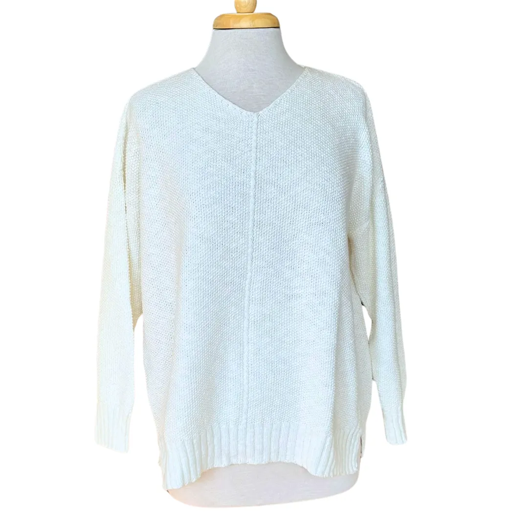 Center Seam Seed Stitch Sweater