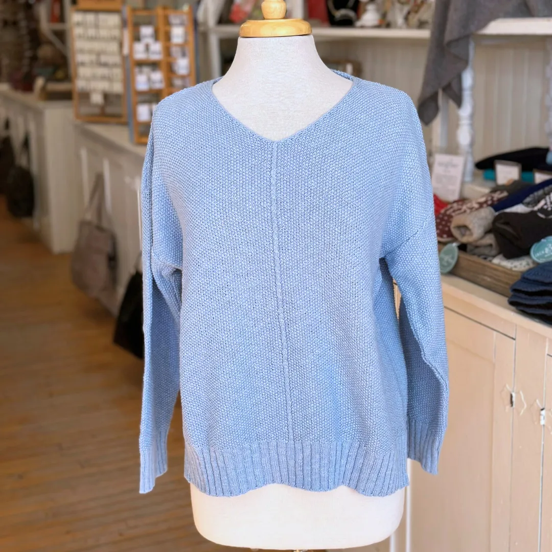 Center Seam Seed Stitch Sweater