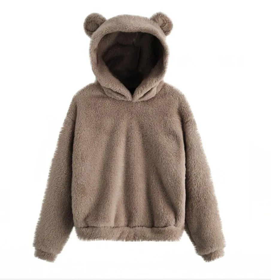 Creative Trendy Fluffy Rabbit Hooded Warm Sweaters