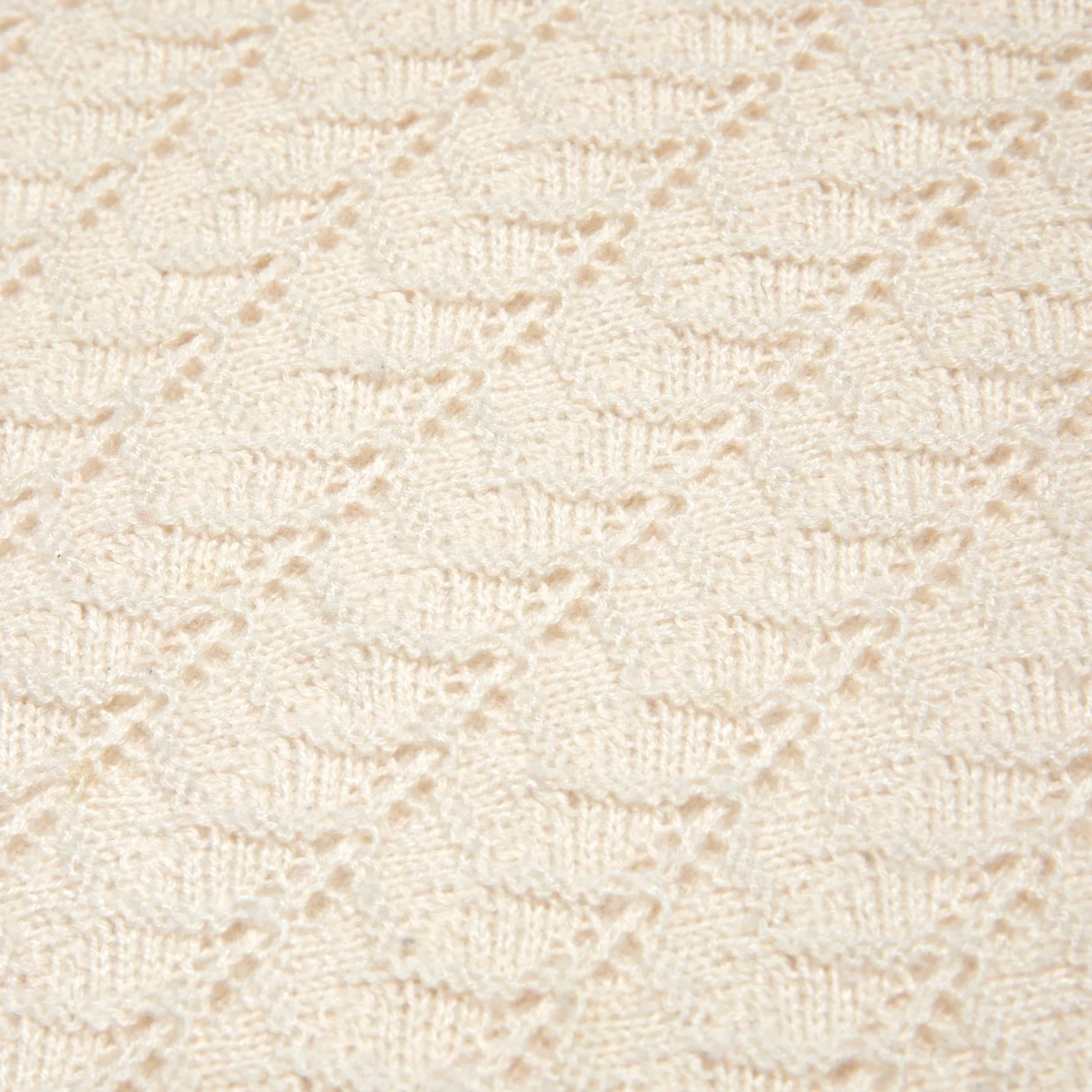 Edwardian Open Lacework Scalloped Rib Keyhole T Sweater