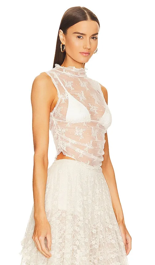 Free People X Intimately FP Solid Nice Try Muscle Top in Cream