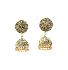 Gold-Plated Jhumkas: Oxidized Earrings for Women