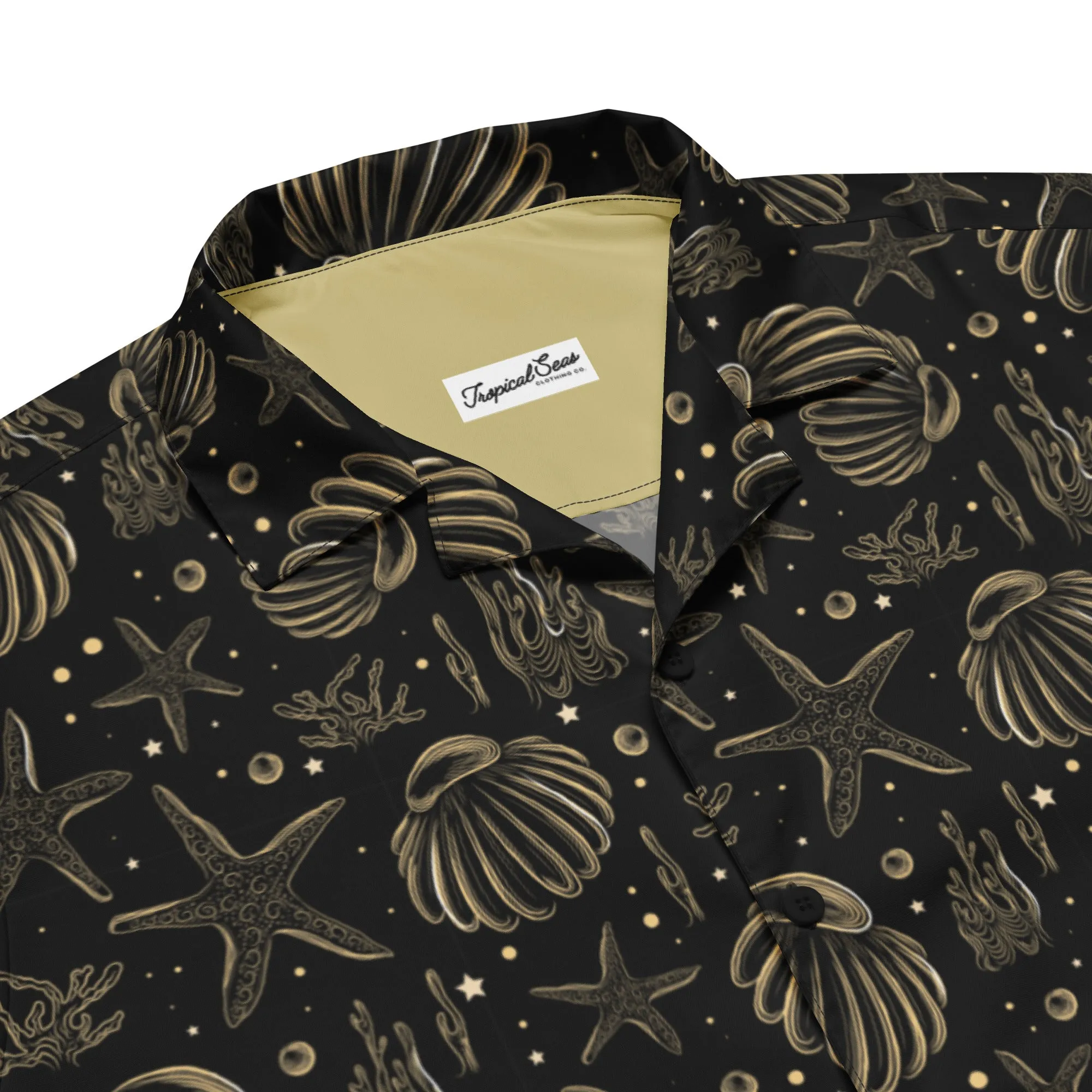 Golden Shore Button Down Hawaiian Shirt