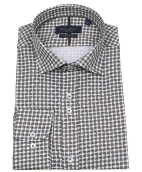 Guide London Green Geo Pattern Long Sleeve Shirt - Ls76947-Green