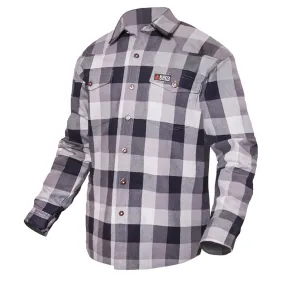 Knox FR Gray Plaid Button-Down Work Shirt
