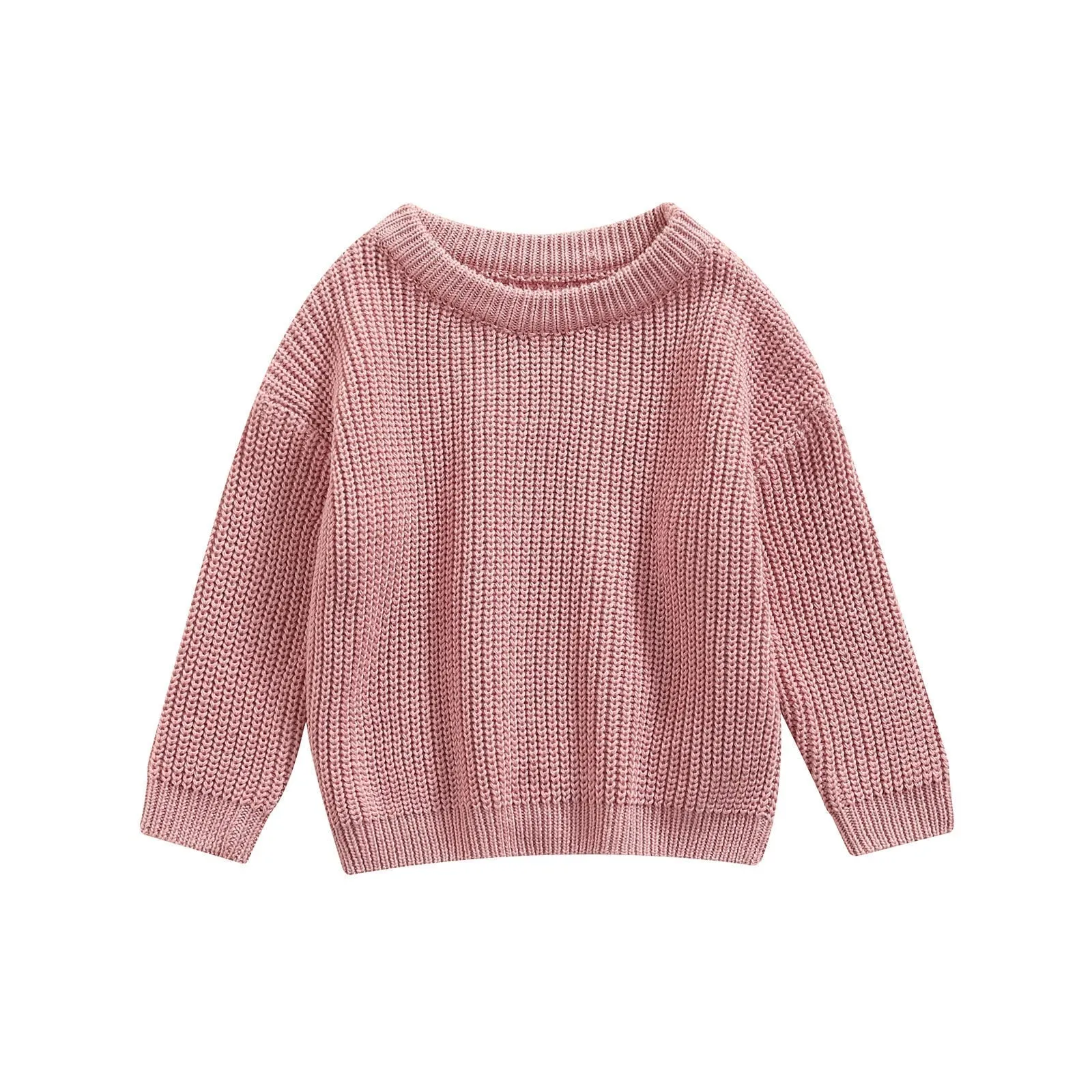 Long Sleeves Cotton Knit Sweater