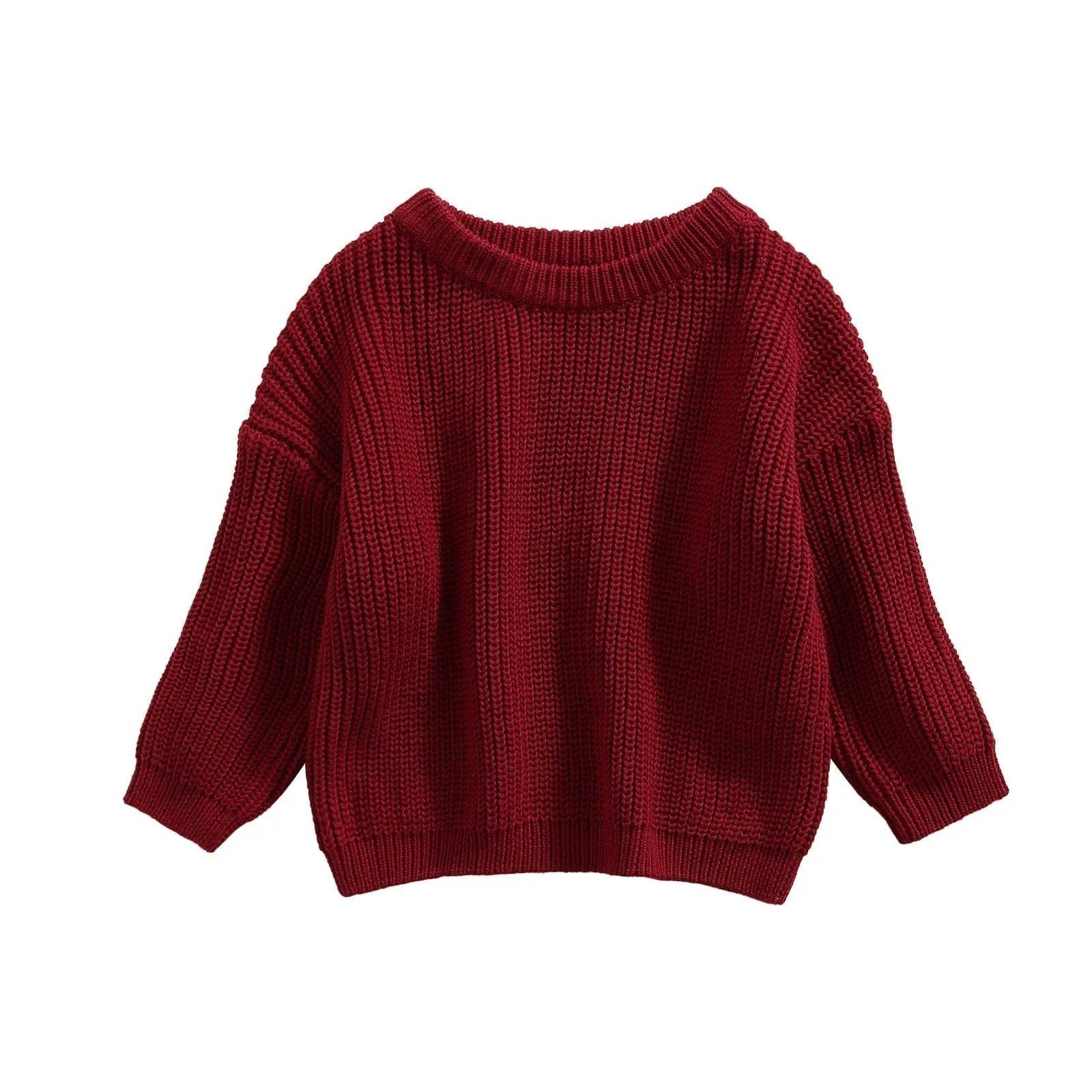 Long Sleeves Cotton Knit Sweater