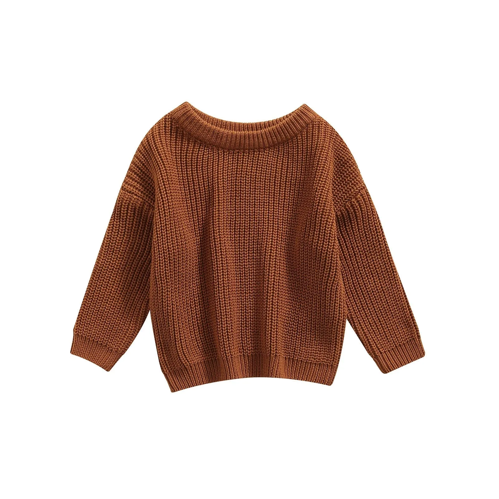 Long Sleeves Cotton Knit Sweater