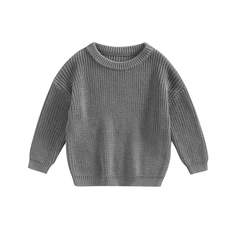 Long Sleeves Cotton Knit Sweater