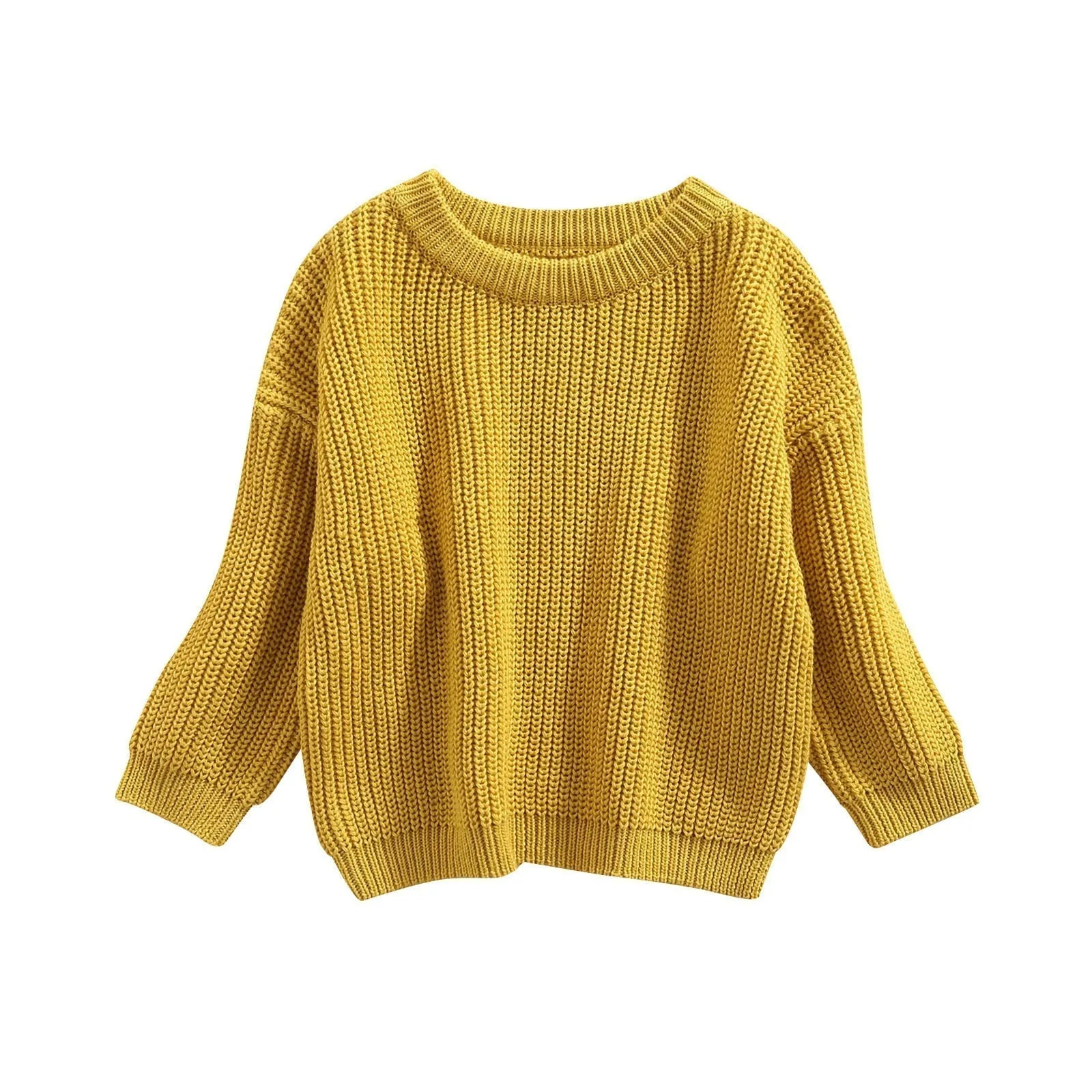 Long Sleeves Cotton Knit Sweater