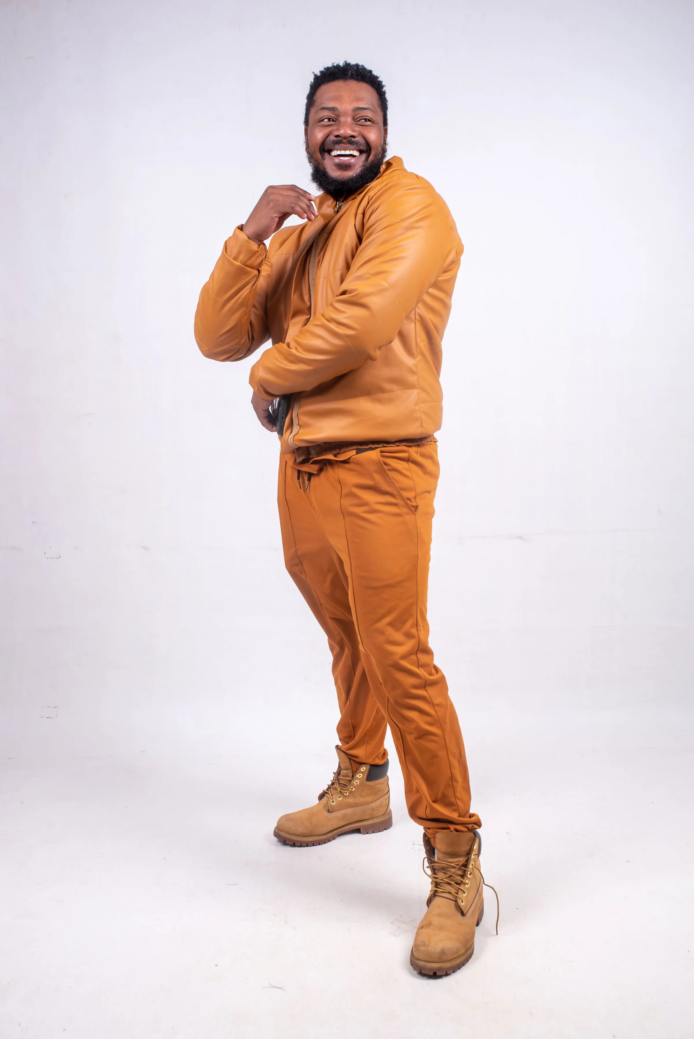 Men's Mustard/Orange leather Jacket