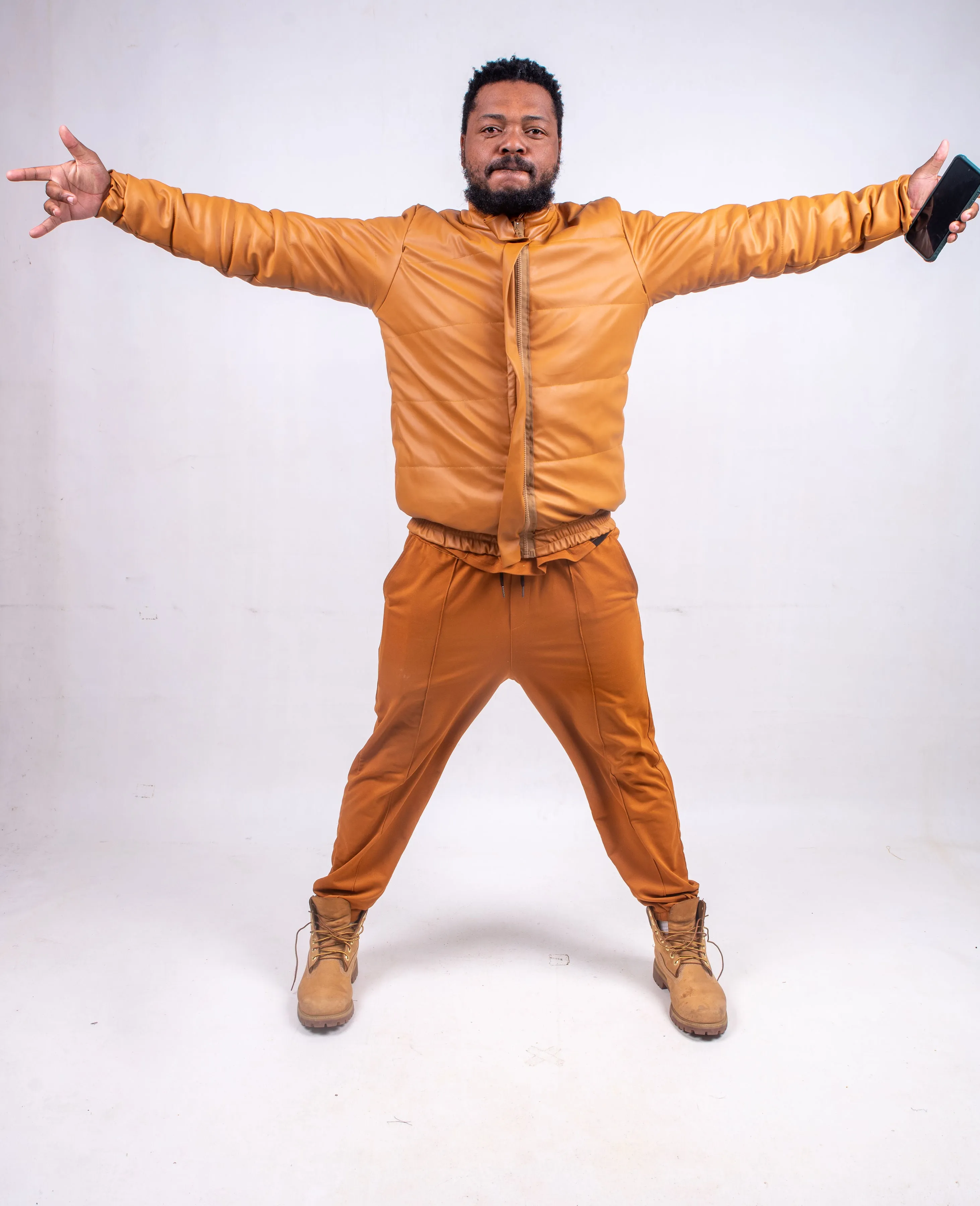 Men's Mustard/Orange leather Jacket