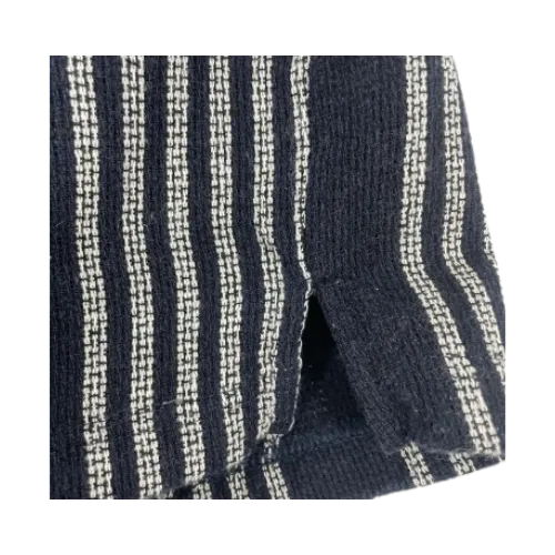Men's Textured Stripe Black Woven Shirt
