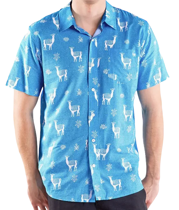 No Drama Llama Button Down