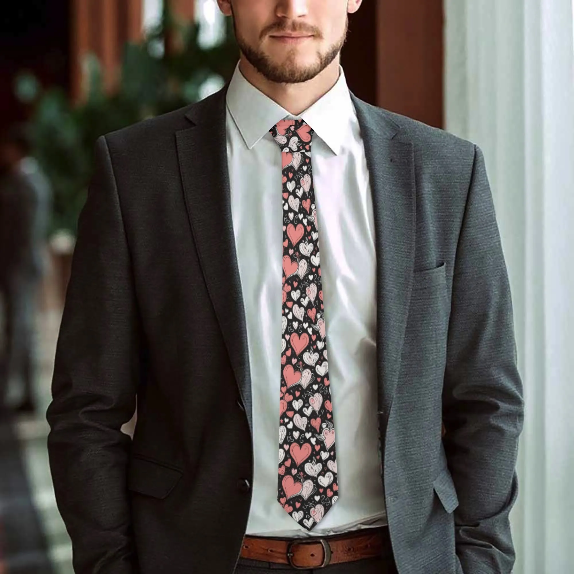 Red Hearts Necktie