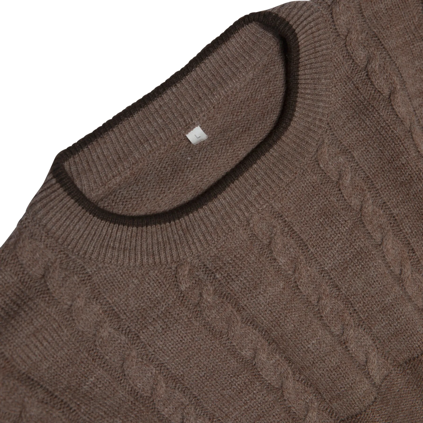 Reverse Stocking Stitch Cable Twist Yak Wool Jumper
