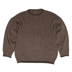 Reverse Stocking Stitch Cable Twist Yak Wool Jumper