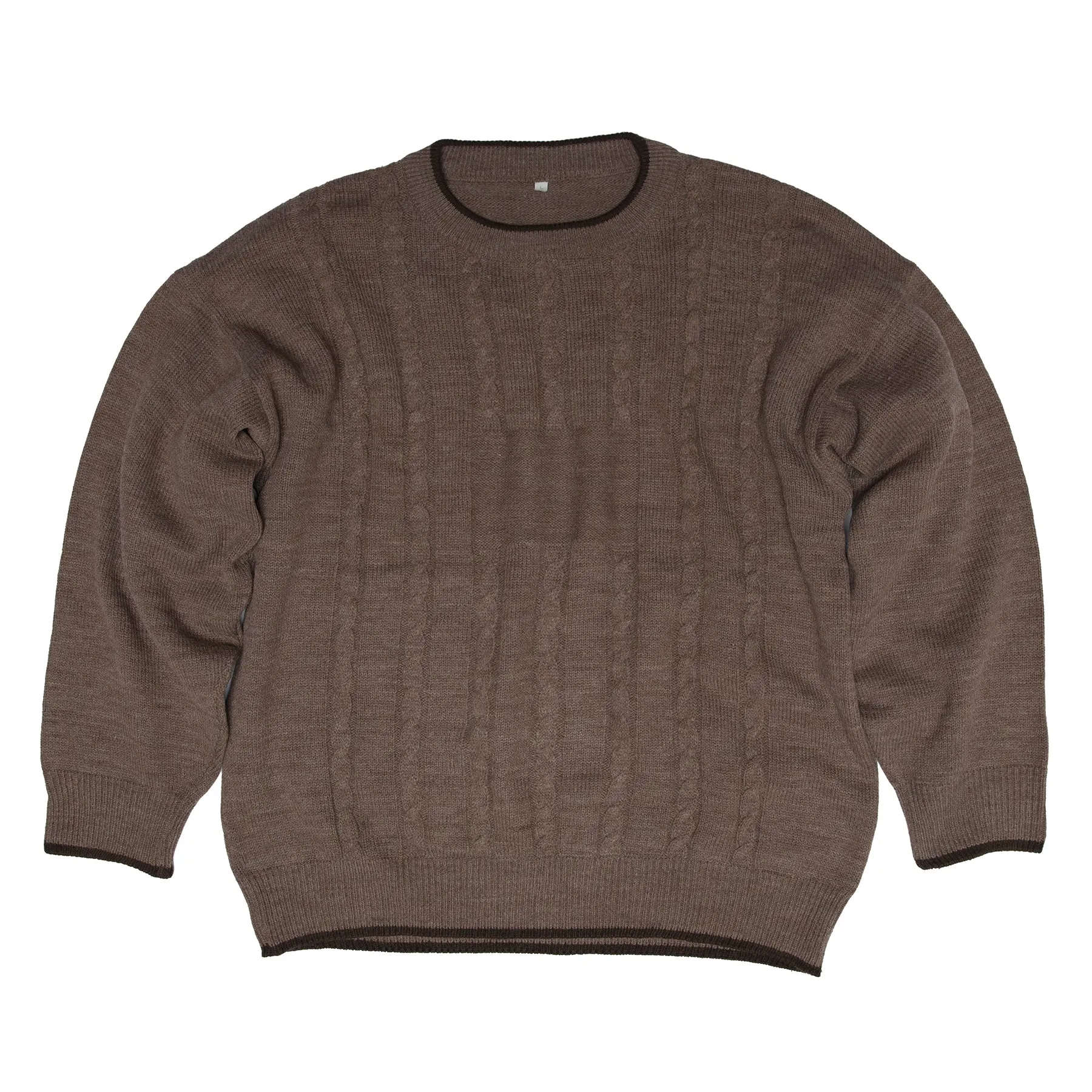 Reverse Stocking Stitch Cable Twist Yak Wool Jumper