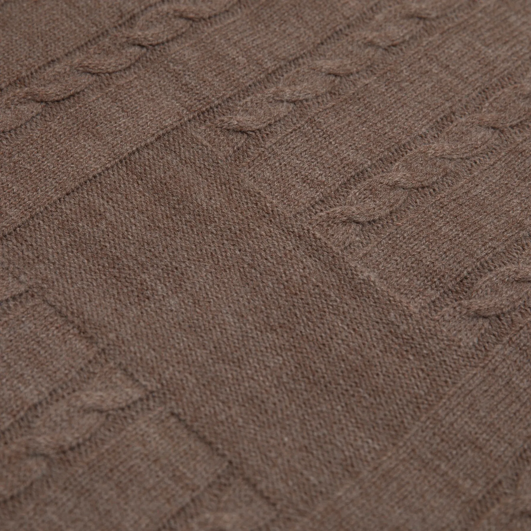 Reverse Stocking Stitch Cable Twist Yak Wool Jumper