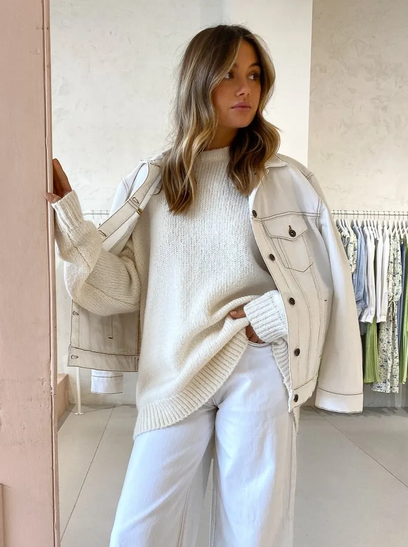Sir Denim Jacket in Ivory