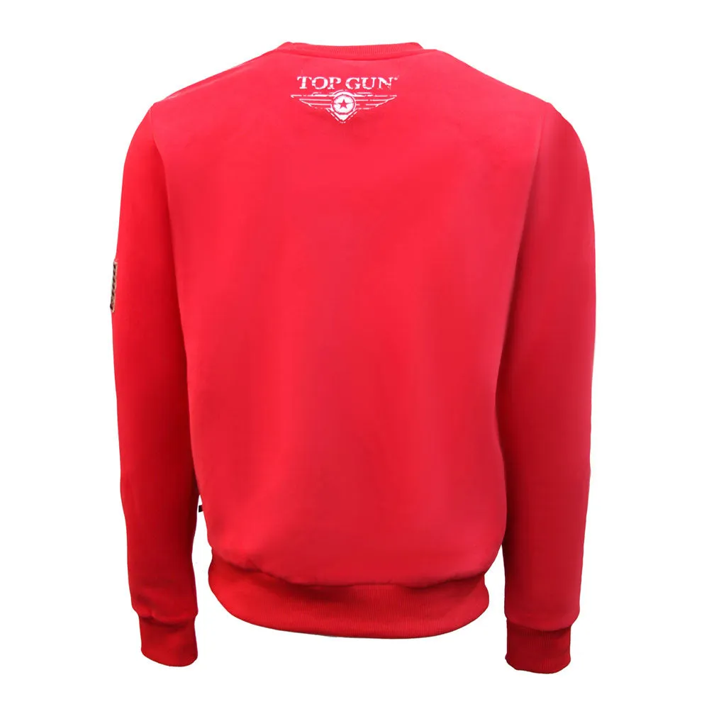 Top Gun Defend and Serve Crewneck Sweatshirt Red