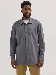 WRANGLER ATG TECHNO KNIT SHIRT GRANITE
